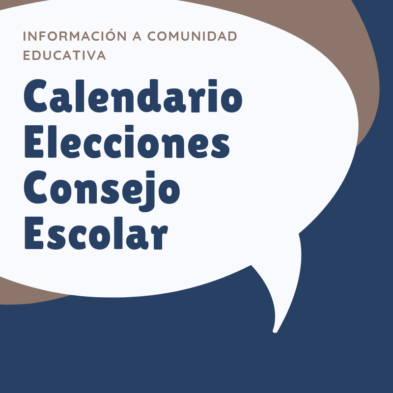 Calendario elecciones Consejo Escolar